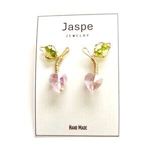 Rose Mini Cherry Heart Earrings